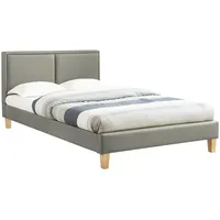 CARO-Möbel Polsterbett Doppelbett Celine grau, 120 x 200 cm,
