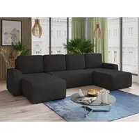 Sofnet Wohnlandschaft mit Schlaffunktion Roma - U-Form Couch, Schlafsofa
