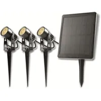 Die BOLD LED-Solar- Erdspießstrahler LED/1W 3er-Set
