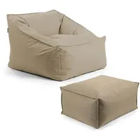 Mokebo Sitzsack, Beige, Textil, 73x60x138 cm, Oeko-Tex®, Gartenmöbel, Gartenstühle,