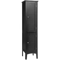 Costway Hochschrank 37 x 37 x 160 cm Schwarz