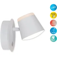 NÄVE LED Wandleuchte Tondo, Dimmfunktion, Memoryfunktion, USB-Ladefunktion, LED fest