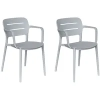 LC Garden »Veti« Stapelstuhl 52,5x53x79cm Gartenstuhl Bistrostuhl grau Stapelstühle