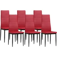 Albatros Esszimmerstuhl Milano Kunstleder rot 6er Set