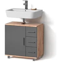 Livinity Livinity® Waschbeckenunterschrank Eisak, Goldkraft Eiche, 60 x 60