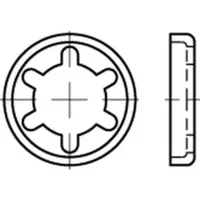Dubo Dorned Dubo-Zahntellerringe St. galvanisch verzinkt
