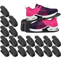 Relaxdays Schuhstapler, 20er Set, bis Größe 39, rutschfeste Schuhablage,