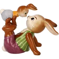 GOEBEL Osterhase GOEBEL "Frechdachs", bunt, B:10cm H:6cm T:9cm, Steingut,