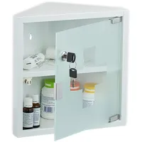 Relaxdays Medizinschrank, 2 Fächer, HxBxT: 30 x 30 x