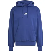 Adidas Herren Essentials Feelcozy Fleece Hoodie, Dark Blue/White, L