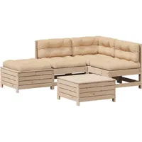 VidaXL Garten-Lounge-Set 5-tlg. braun