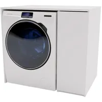 Raumhirsch furniture Waschmaschinenschrank, Weiß, Holzwerkstoff, 95x89x66 cm, Waschküche, Waschmaschinenschrank