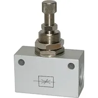Riegler Drosselventil, in Blockform, Alu eloxiert, G 1/8, PN