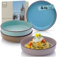 Sänger 4-tlg. Pastaschalen Set Bombay Meeresboden Mehrfarbig aus Steingut,