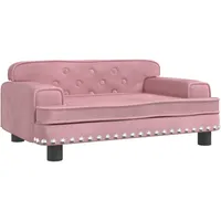 VidaXL Kindersofa Rosa 70x45x30 cm Samt