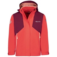 TROLLKIDS wasserdichte atmungsaktive 3 in 1 Jacke PREIKESTOLEN, Burgunderrot/Helles