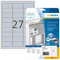 Herma 4592 Typenschild silber, 320 Blatt, 63,5 x 29,6