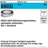 HEICO Befestigungstechnik Keilsicherungsscheiben geklebt A 4 15,2 x 23,0