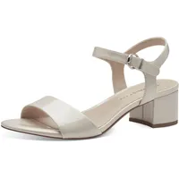 TAMARIS Damen Sandalette mit Blockabsatz, beige, 38 EU