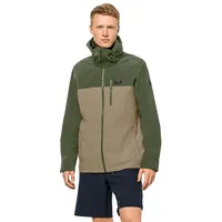 Jack Wolfskin Windjacke Desert Wind (winddicht, wasserabweisend, PFC-frei) grün/braun