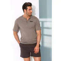 AUTHENTIC LE JOGGER Pyjama in braun-meliert-dunkelbraun | Gr.: 60/62