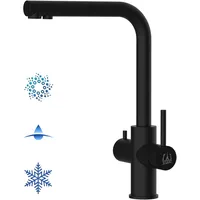 VIZIO 5 Wege Wasserhahn Einhebelmischer Schwarz Matt