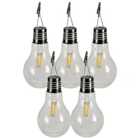 Dehner Solar-Glühbirne 5er Set, 10 x 17 cm, Glas,