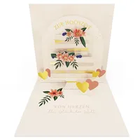 Grafik-Werkstatt |Pretty Pop-Up Mini-Karte | dreidimensional | Zur Hochzeit