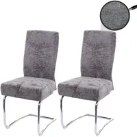 MCW 2er-Set Esszimmerstuhl MCW-G56, Küchenstuhl Freischwinger Stuhl Lehnstuhl, Metall