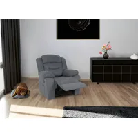 Mendler Fernsehsessel HWC-J57, XXL Relaxsessel TV-Liegesessel Nosagfederung Wildleder-Optik Stoff/Textil