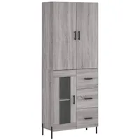 VidaXL Highboard Grau Sonoma 69,5x34x180 cm Holzwerkstoff