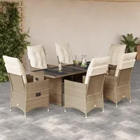 VidaXL Garten-Essgruppe 7-tlg. Beige