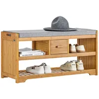 SoBuy Schuhbank 91 x 45 x 34 cm grau