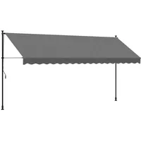 VidaXL Markise Einziehbar Anthrazit 400x150 cm Stoff und Stahl