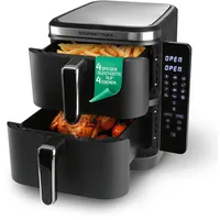 GOURMETmaxx FryUp Vertikale Doppelkammer Schwarz 15472