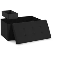 Blumtal Sitzbank Schwarz, Kunststoff, 38x38x76 cm, Esszimmer, Bänke, Sitzbänke