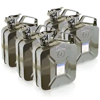 BITUXX Stahl Benzinkanister Kraftstoffkanister Kanister UN Zulassung 5x 5