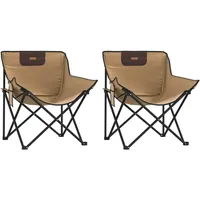 VidaXL Campingstühle 2 Stk. mit Tasche Klappbar Braun