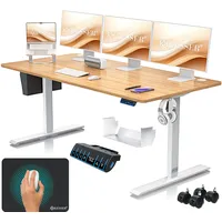 Kesser KESSER® Höhenverstellbarer Schreibtisch elektrisch Ergonomisch Steh-Sitz Schreibtisch 3-Funktions-Memory