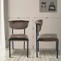 CLP Esszimmerstuhl Gambell Samt braun