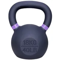 IVOL Kettlebell Gusseisen 18 kg - Schwarz mit Flieder