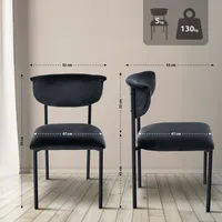 CLP Esszimmerstuhl Gambell Samt schwarz