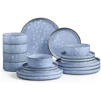 Joyfair LuxusKollektion Salatbesteck Geschirrset 6 Personen, 18-tlg Steingut Geschirr