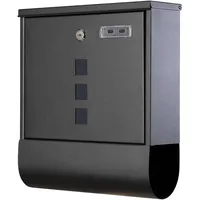 Grafner Briefkasten schwarz inkl. Zeitungsfach