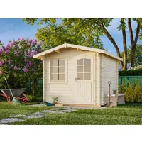 Palmako Gartenhaus Emma 240 x 200 cm Lackiert Hellgrau-Anthrazit