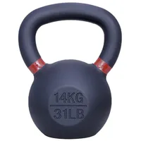 IVOL Kettlebell Gusseisen 14 kg - Schwarz-Hellbraun