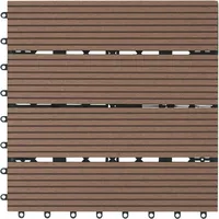 Tectake tectake® GmbH Set Terrassenfliesen Tegulas, WPC in Holzoptik