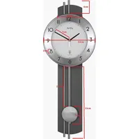 AMS Funkpendeluhr Modern Anthrazit - AMS Modell: 5266A