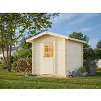 Palmako Gartenhaus Vivian 200 x 200 cm Lackiert Hellgrau-Anthrazit