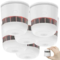 VisorTech 6er-Set Mini-Rauchwarnmelder, 85 dB Alarm, 10 Jahre Batterie,